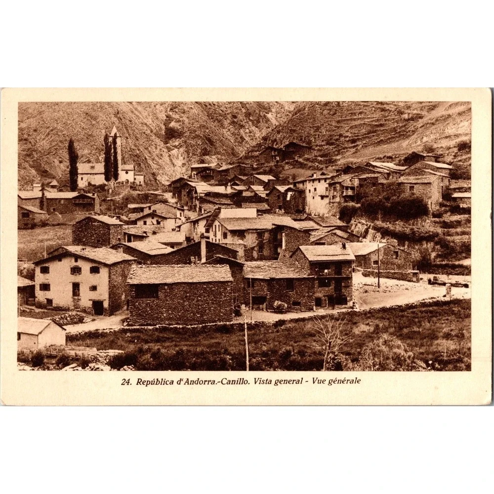 Vintage Andorra Canillo Village Scenic Postcard‎ by Joan Sala